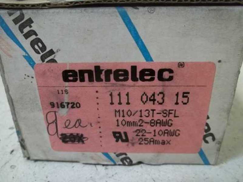LOT OF 8 ENTRELEC 111 043 15 TERMINAL BLOCK NSMP