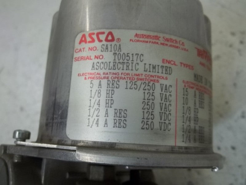 ASCO SA10A PRESSURE SWITCH  UNMP