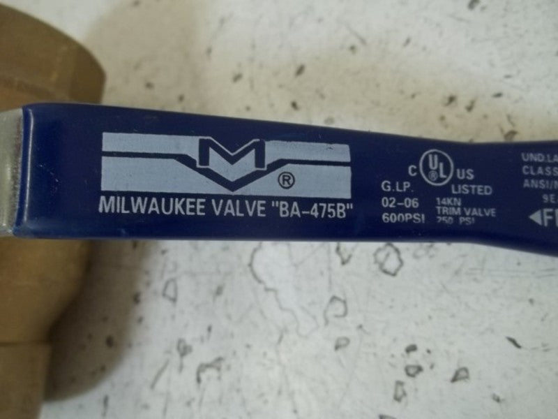 MILWAUKEE BA-475B 1-1/2" BALL VALVE  NSNP