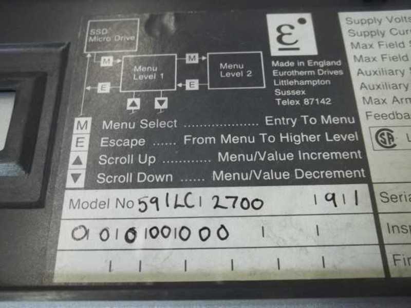 EUROTHERM 591LC/2700/9/1 DIGITAL DRIVE  UNMP