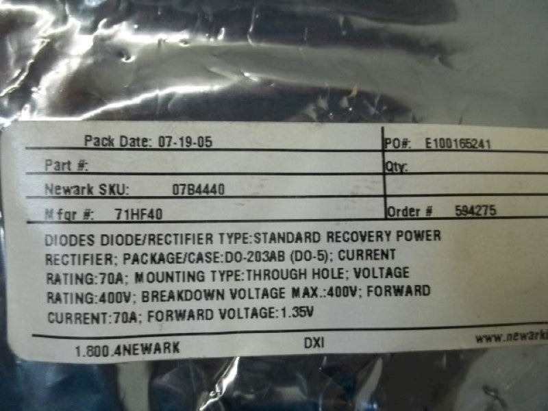 NSNPARK 07B4440 DIODES/RECTIFIER  NSNP IN A BAG