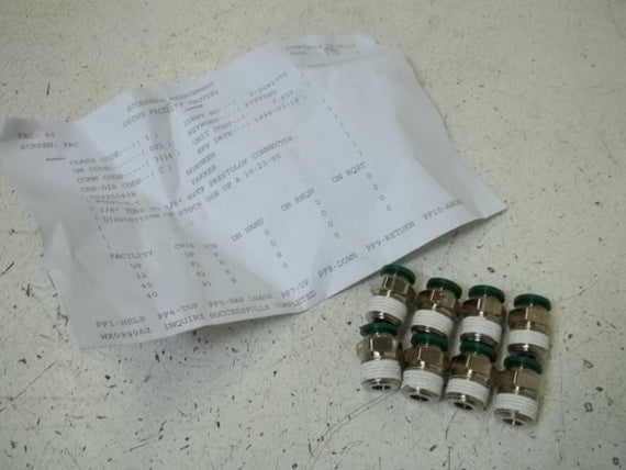 LOT OF 8 PARKER W68PL-6-6 3/8"TUBE NSNP