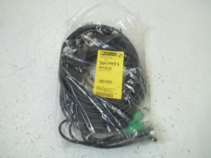 LOT OF 3 PHOENIX CONTACT SAC-3P-M12Y/2X3,0-PUR/M 8FR-2L CORDSETNSNP FACTORY BAG