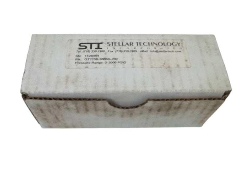 STELLAR TECHNOLOGY  GT2250-3000G-232 PRESSURE SENSOR 0-3000PSIG  NSMP