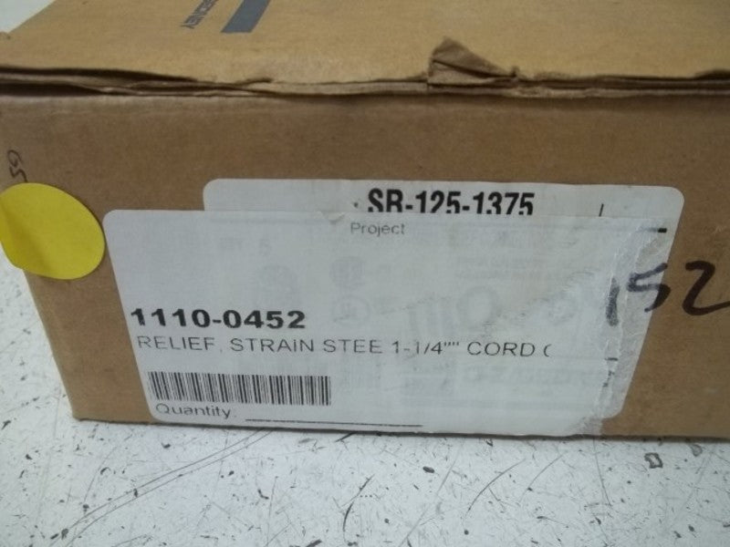 LOT OF 5 EGS SR-125-1375 STRAIN STEEL 1-1/4" RELIEF NSMP