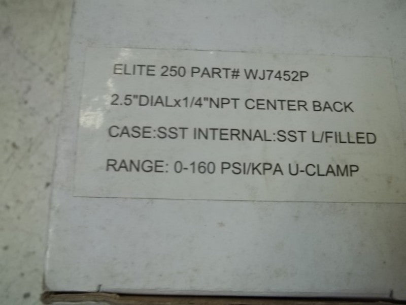 WGI WJ7452P GAUGE 0-160PSI  NSMP