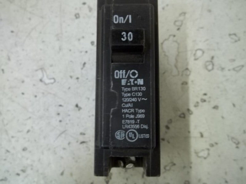 LOT OF 18 EATON BR130 CIRCUIT BREAKER UNMP