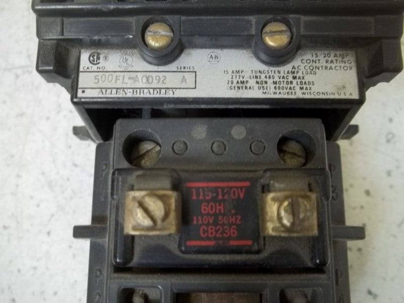INDUSTRIAL SPARE PART 500FL -AOD92 SER.A CONTACTOR 120V  UNMP
