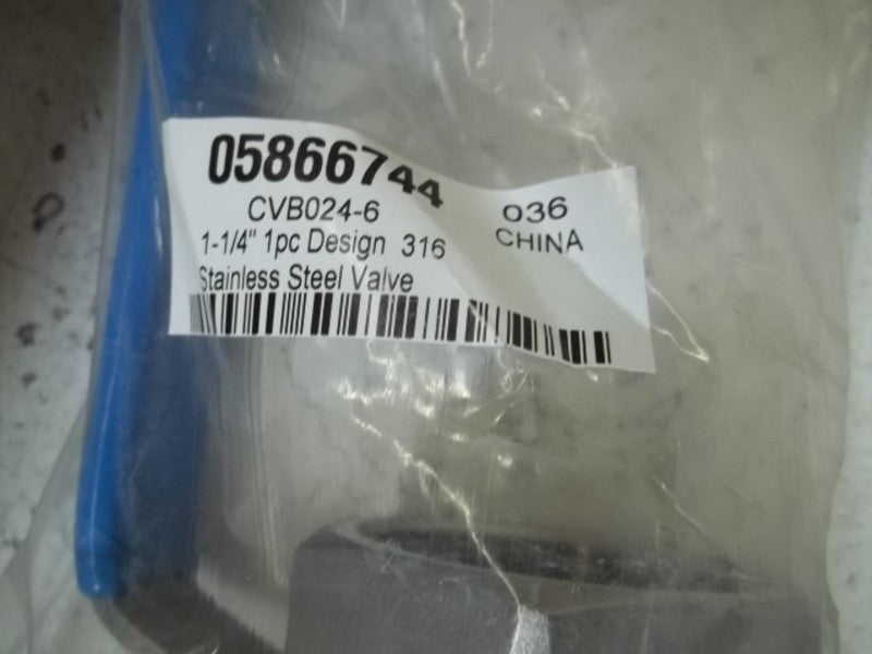CVB024-6 1-1/4" STAINLESS STEEL VALVE  NSMP