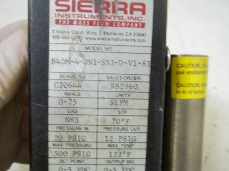 SIERRA INSTRUMENTS, INC. 840M-4-ON1-SN1-D-V1-S1 FLOW CONTROL  UNMP