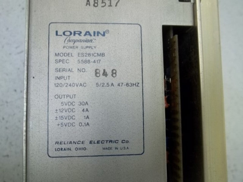 LORAIN ES281CMB POWER SUPPLY  UNMP