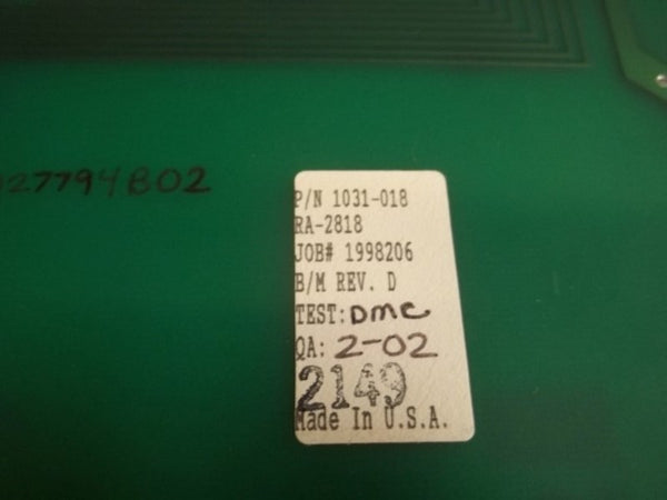 ROCHESTER IN RA2818 CIRCUIT BOARD  UNMP