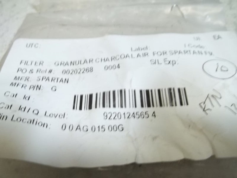 LOT OF 10 SPARTAN G GRANULAR CHARCOAL AIR FILTER NSNP