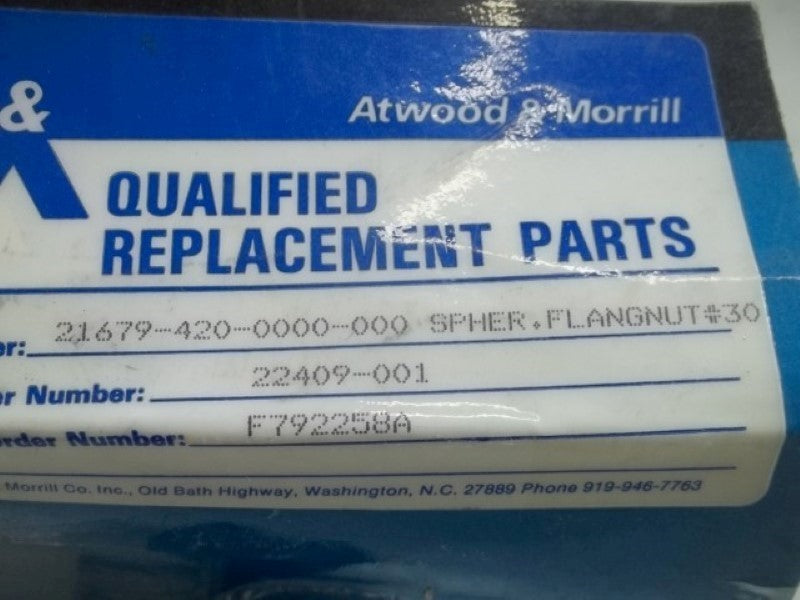 ATWOOD & MORRILL 21679-420-0000-000 SPHERICAL FLANGE NUT  NSNP