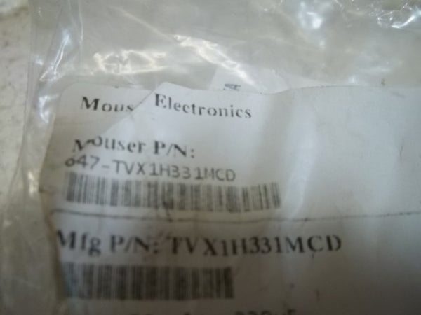 MOUSER 647-TVX1H331MCD CAPACITOR 50V  NSNP
