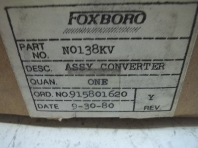 FOXBORO N0138KV ASSEMBLY CONVERTER  NSNP