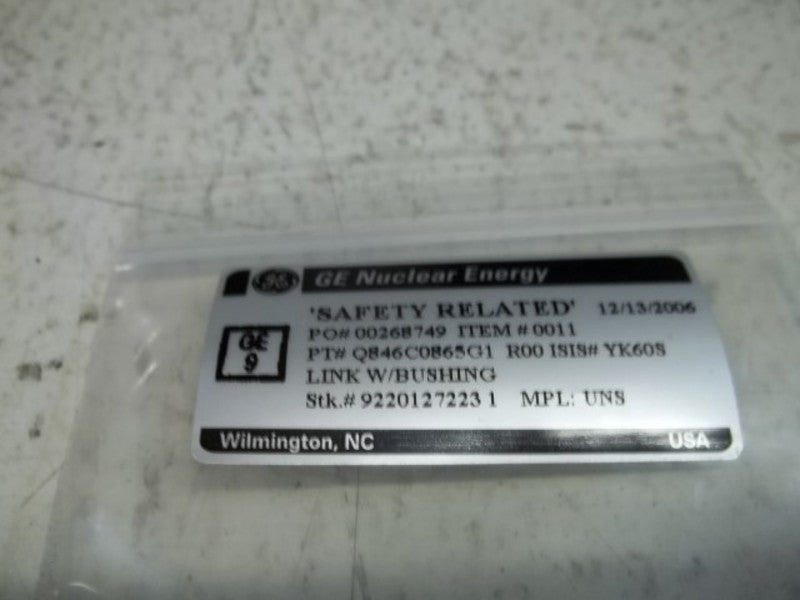 GENERAL ELECTRIC Q846C0865G1 LINK WITH BUSHING  NSNP IN BAG