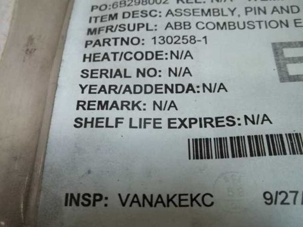 ABB 130258-1Y ASSEMBLY PIN 40 PIN  UNMP