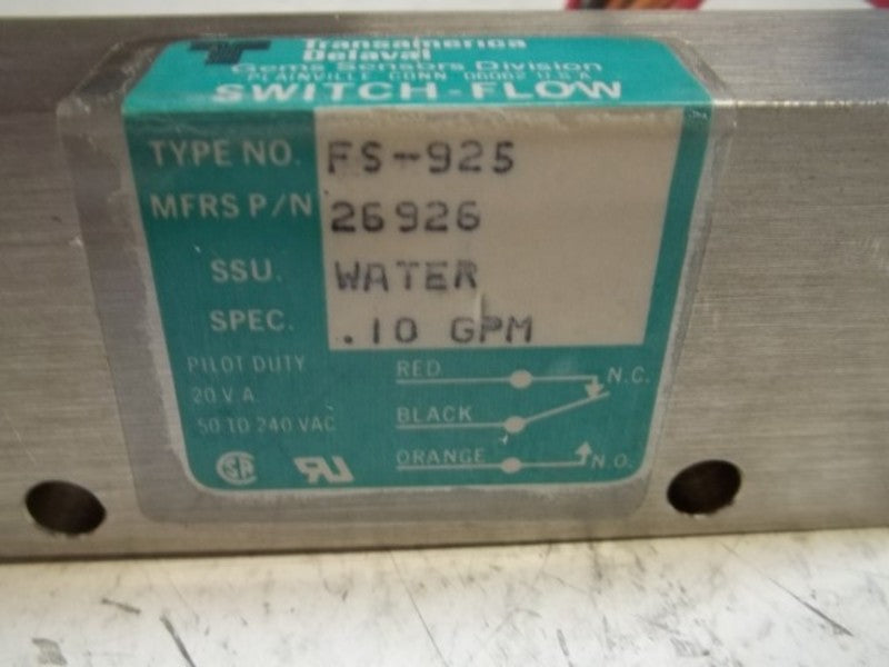 TRANSAMERICA DELAVAL 26926 FLOW SWITCH  NSMP