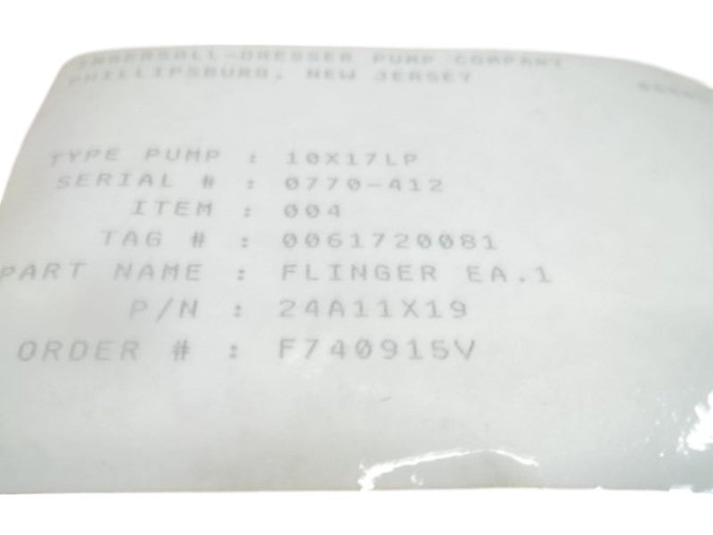 INGERSOLL-DRESSER 24A11X19 FLINGER  NSNP