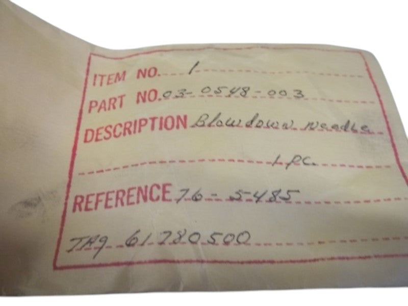 03-0548-003 BLOWDOWN NEEDLE  NSNP