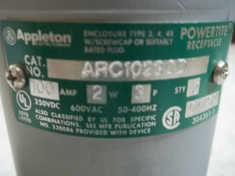 APPLETON ARC1023CD ALUMINUM 100AMP POWERTITE CONNECTOR  NSMP