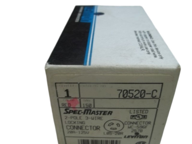 LEVITON 70520-C LOCKING CONNECTOR 20A 125V  NSMP