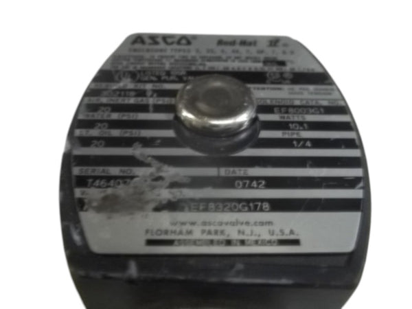 ASCO EF8320G178 VALVE 120/60 110/50  UNMP