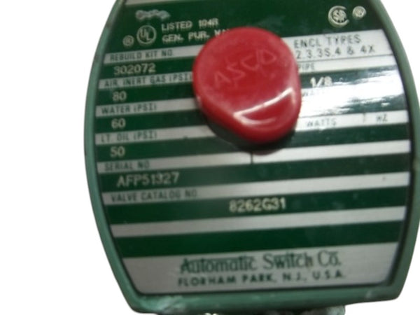 ASCO 8262G31 VALVE 24 DC  UNMP