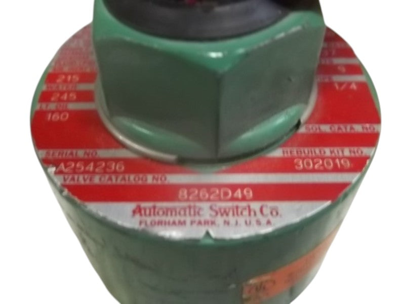 ASCO 8262D49 VALVE 120/60 110/50  UNMP