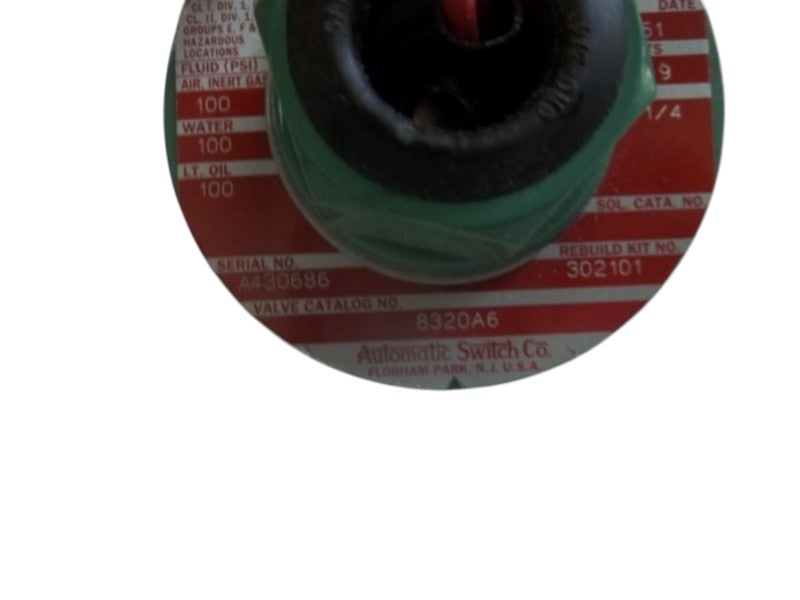 ASCO 8320A6 SOLENOID VALVE 120/60 110/50  UNMP