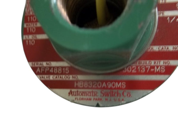 ASCO HB8320A90MS SOLENOID VALVE 120/60 110/50  UNMP