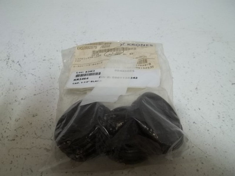 LOT OF 3 KRONES 0-901-13-824-2 CAP 1 1/2" BLACK NSNP