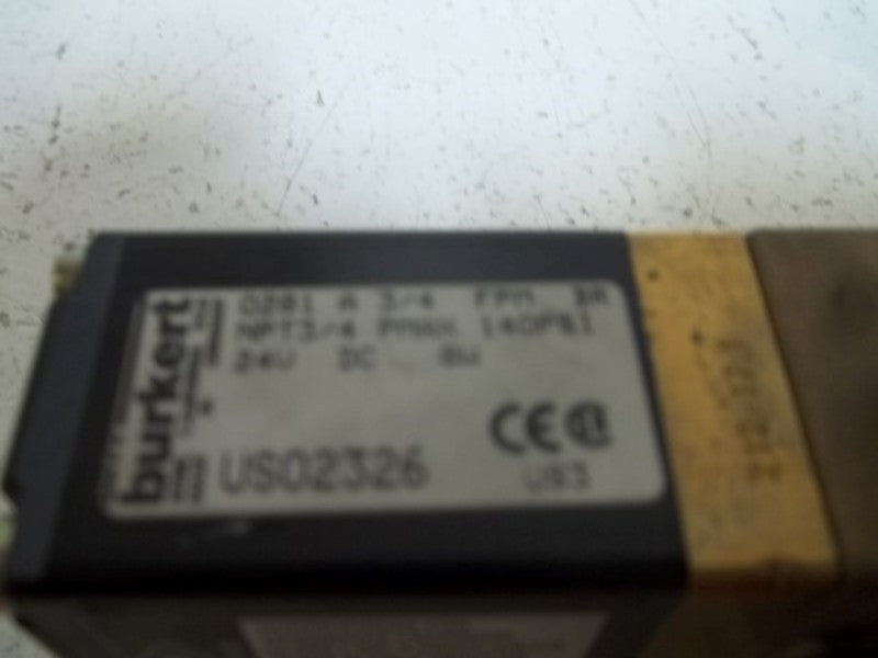 BURKERT US02326 VALVE 24V 140 PSI  UNMP