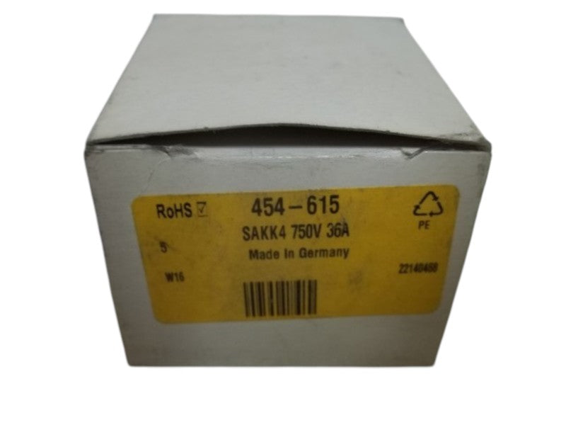 LOT OF 5 WEIDMULLER 454-615 TERMINAL BLOCK CONNECTOR NSMP
