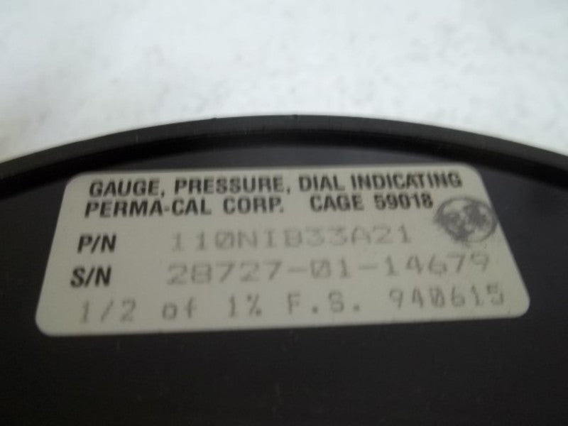 PERMA-CAL 11ONIB33A21 PROCESS GAUGE  UNMP