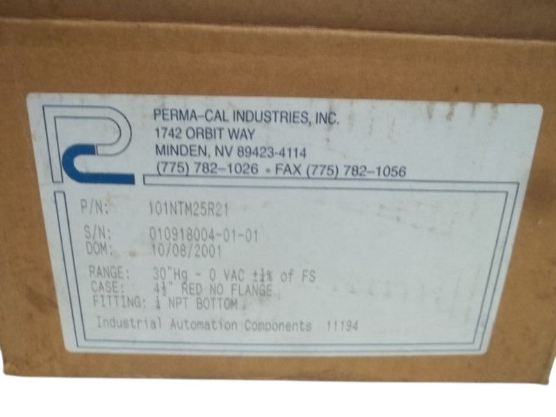 PERMA CAL 101NTM25R21 PRESSURE GAUGE  NSMP