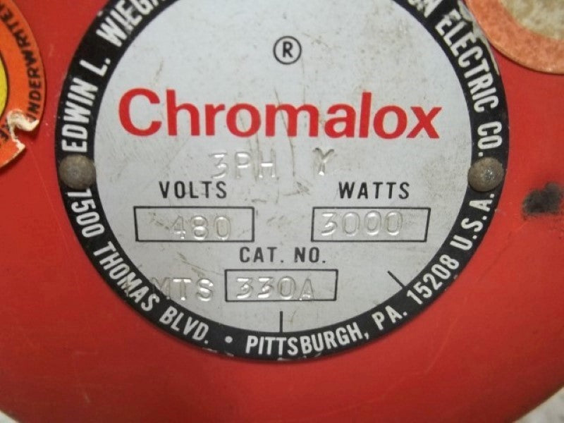 CHROMALOX MTS330A SCREW PLUG IMMERSION HEATER 3KW  UNMP
