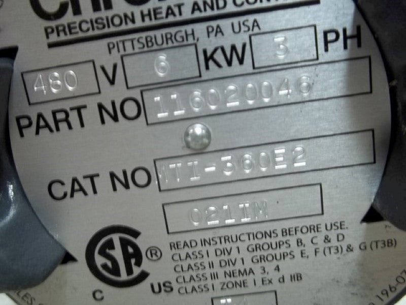 CHROMALOX MTI-360E2 IMMERSION HEATER 480V  NSNP