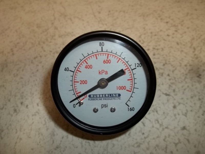 RUBBERLINE 1409-RUB PRESSURE GAUGE 0-160PSI  NSMP