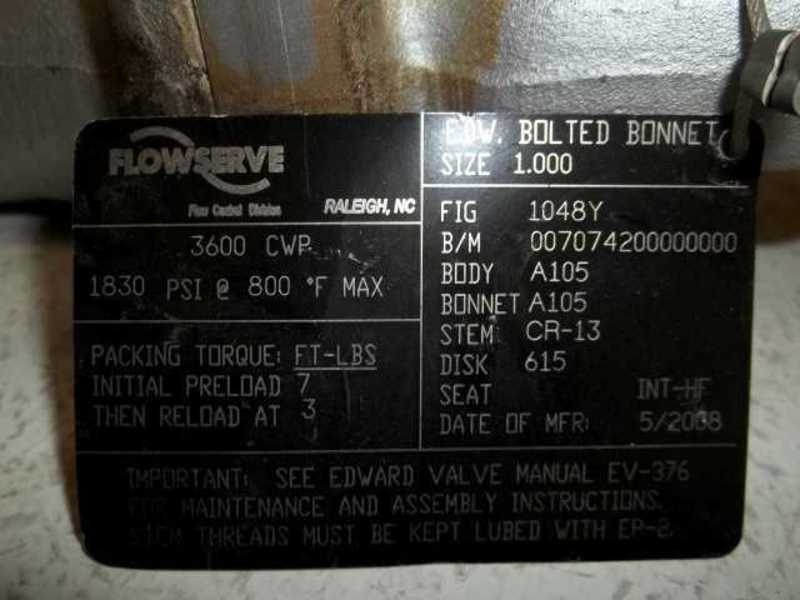 FLOWSERVE 3600CWP VALVE  NSNP