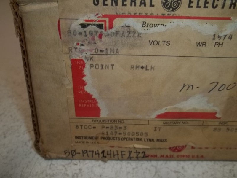 GENERAL ELECTRIC 50-1974-14HFZZ2 METER 0-150 PERCENT  NSMP