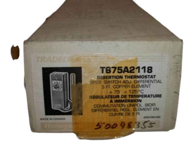 HONEYWELL T675A2118 INSERTION THERMOSTAT  NSMP
