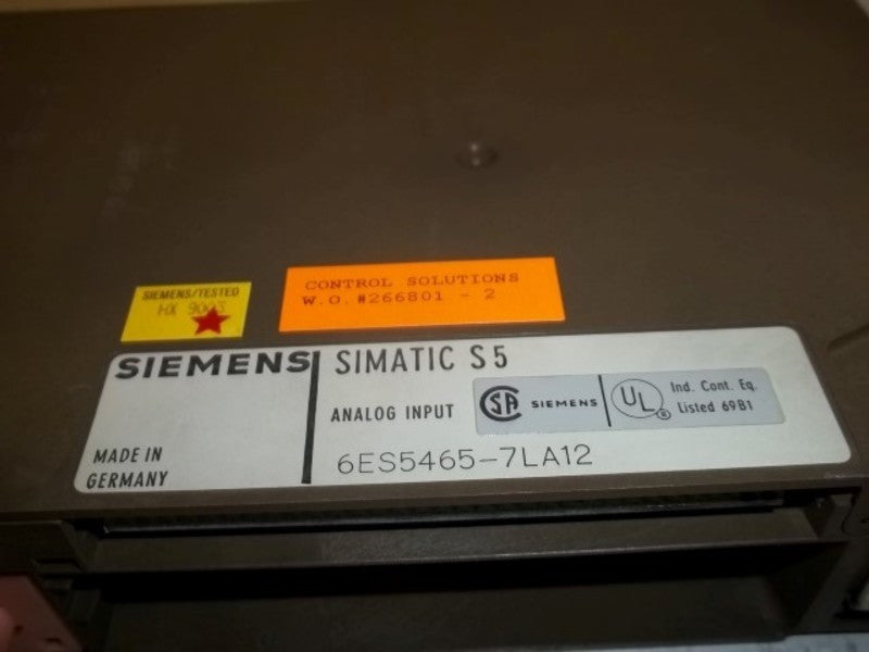 SIEMENS SIMATIC S5 6ES5465-7LA12 ANALOG INPUT MODULE  UNMP