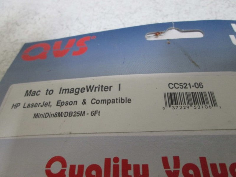 QVS CC521-06 PRINTER CABLE MINIDIN 8 MALE  NSNP IN A BAG