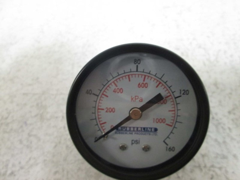 RUBBERLINE 1409-RUB PRESSURE GAUGE 0-160PSI  NSMP