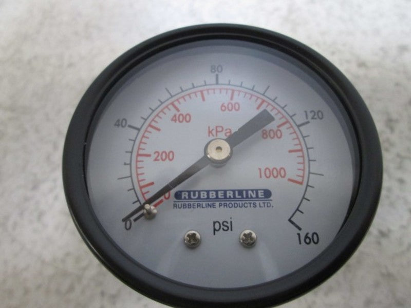 RUBBERLINE 1409-RUB PRESSURE GAUGE 0-160PSI  NSMP