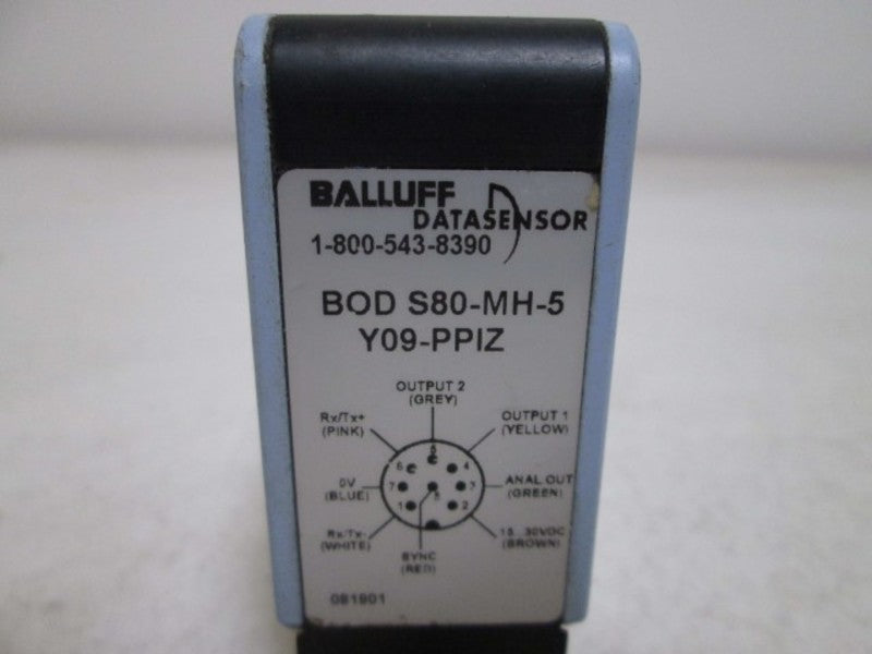 BALLUFF BODS80-MH-5-Y09-PPIZ SENSOR LASER 4-20MA  UNMP