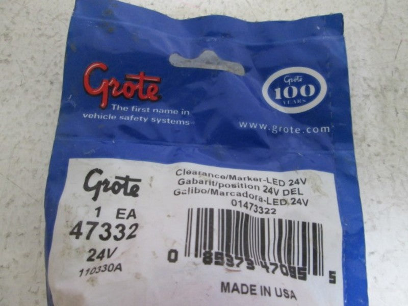 GROTE 47332 SUPER NOVA CLEARANCE MARKER RED  NSNP IN A BAG