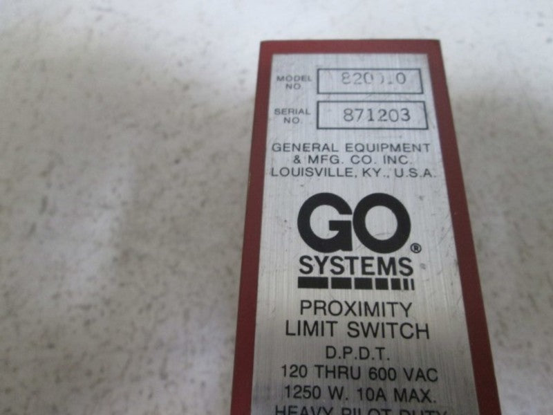 GO SYSTEMS 820010 PROXIMITY LIMIT SWITCH  UNMP